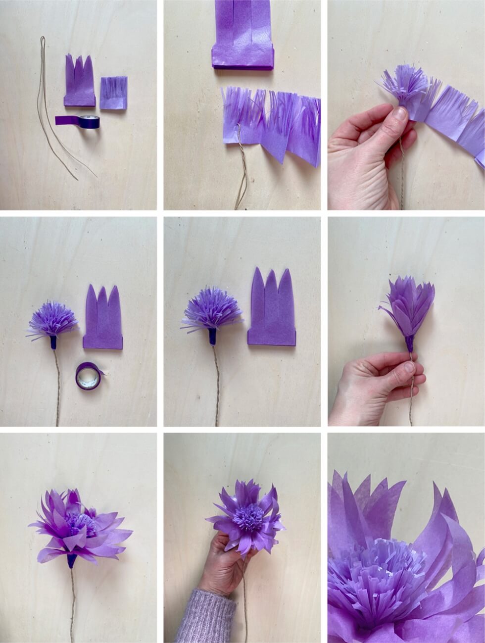 Step By Step Mit Druckvorlage Wir Lernen Papierblumen Basteln 5651